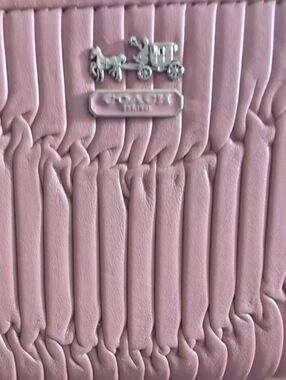 Coach Textured Pink Wallet As Is